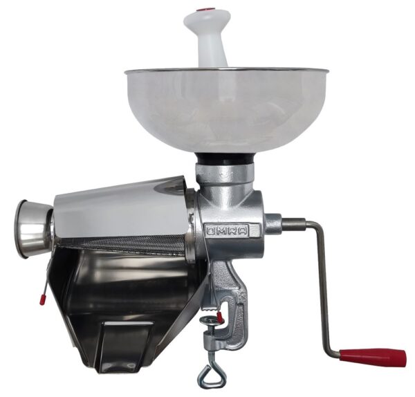 Manual Tomato Strainer #4 Model with Splash Guard – Backordered until July 2023