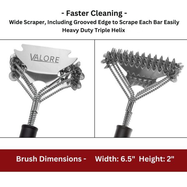 16″ Bristle Free BBQ Brush and Scraper Valore - Image 4