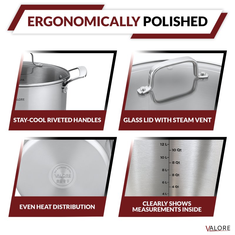 Valore Stock Pot 5-Ply