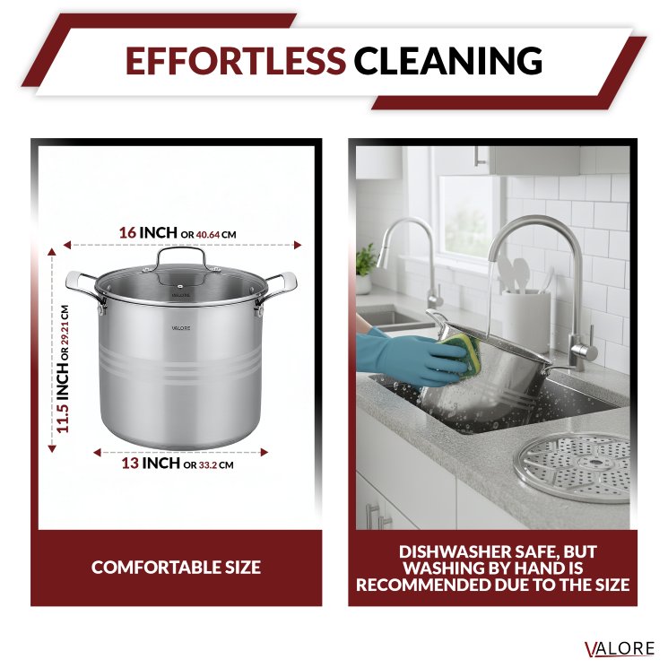Valore Stock Pot 5-Ply