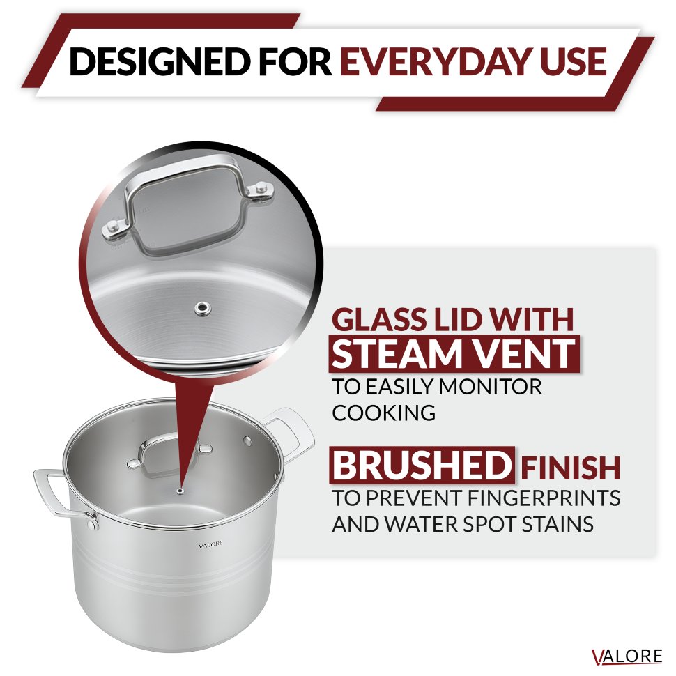 Valore Stock Pot 5-Ply