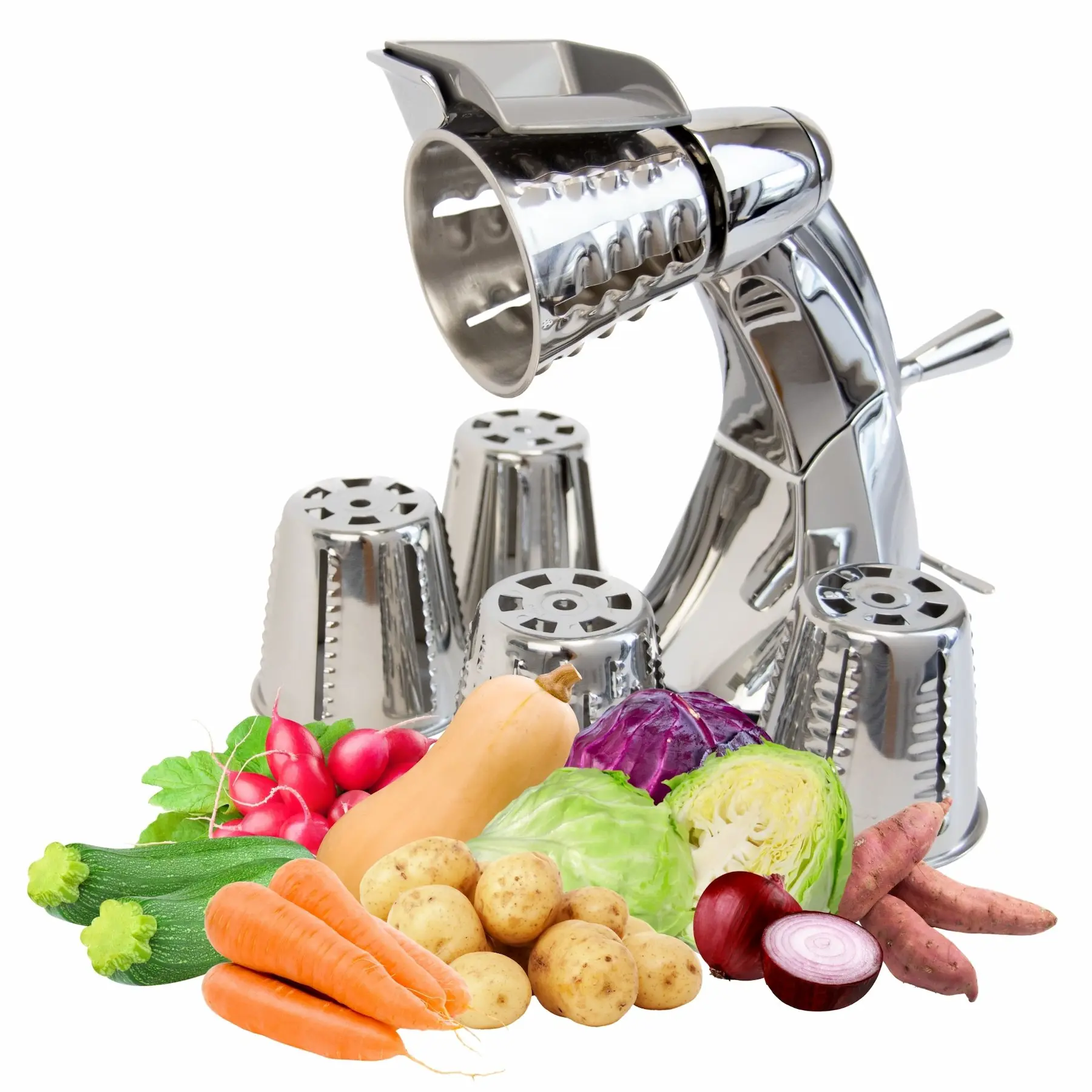 Valore Produce Pro slicer and shredder with five stainless cones